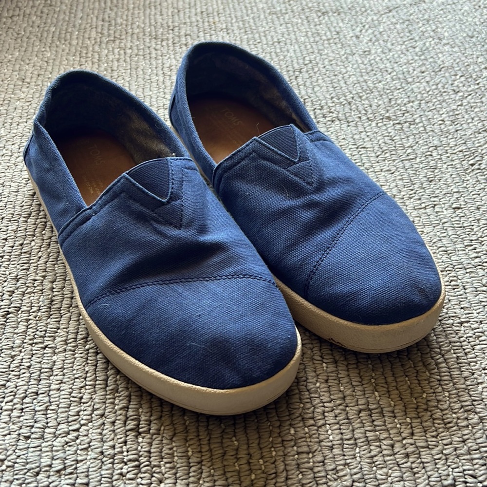Toms Navy Slides Mens 10.5